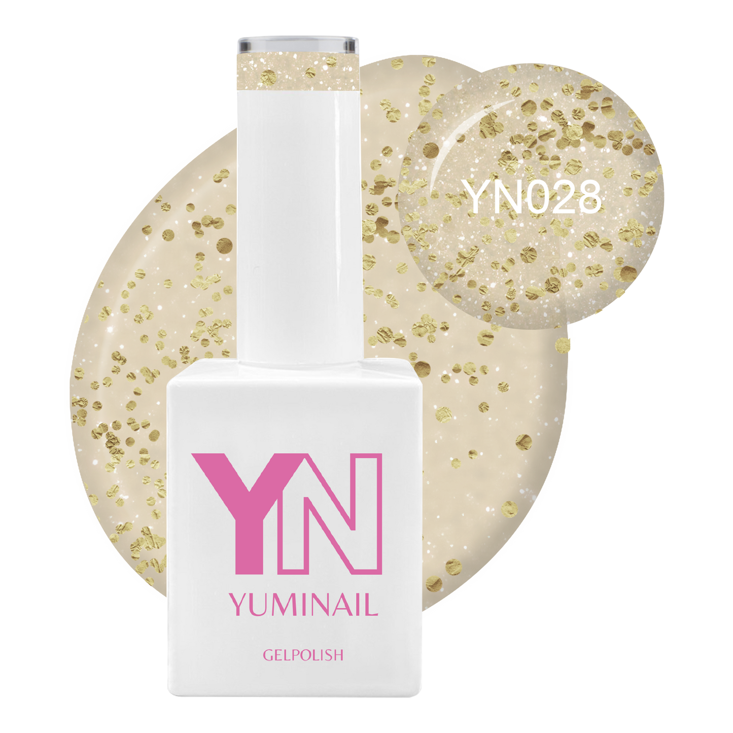 Gold Confetti Flakes Gelpolish - YN028