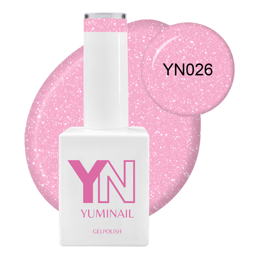 Pink Glass Rose Gelpolish - YN026