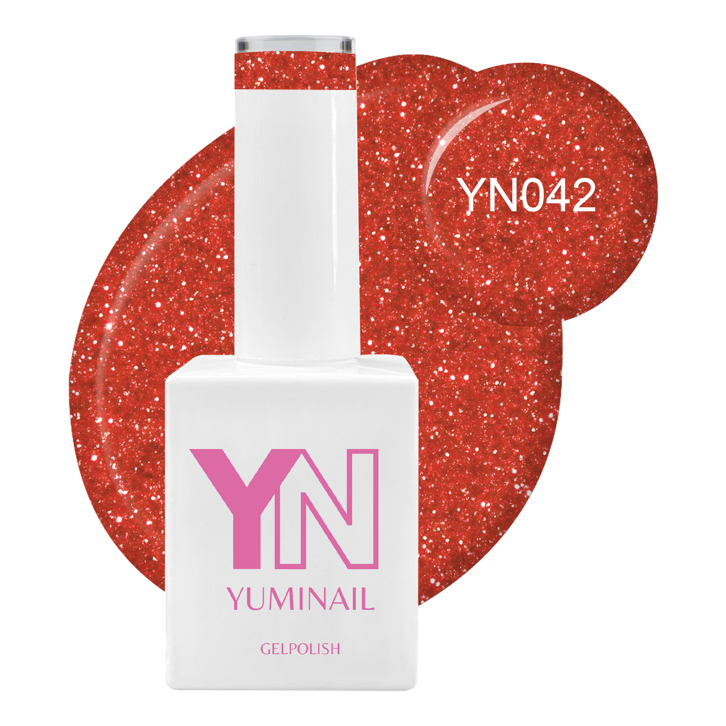 Fire Red Sparkle Gelpolish - YN042