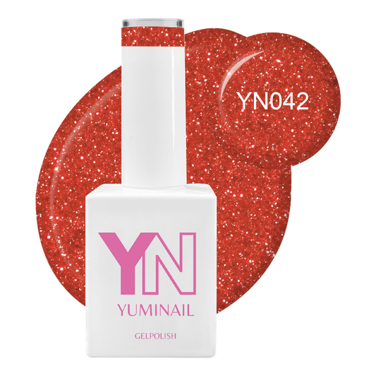 Fire Red Sparkle Gelpolish - YN042